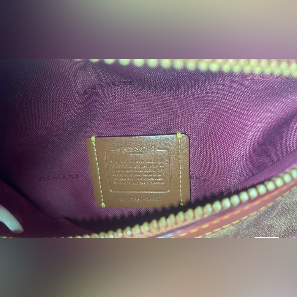 Coach Belt Bag Coated Canvas Signature Monogram Tan Rust Fanny Pack 39937 - Picture 14 of 14